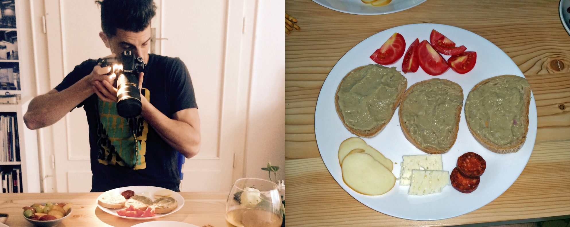 W is taking photo of his food with his Nikon D750 at this very moment